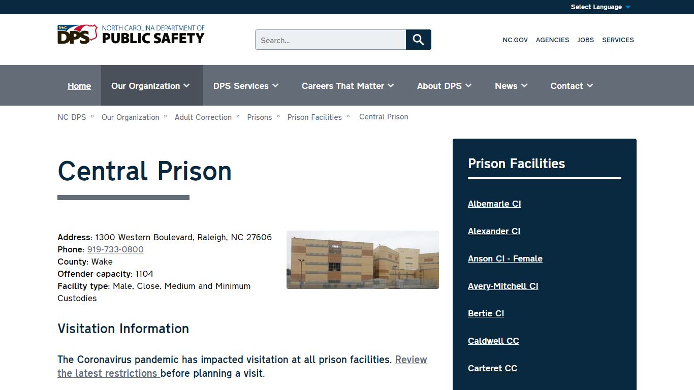 Central Prison - NC DPS